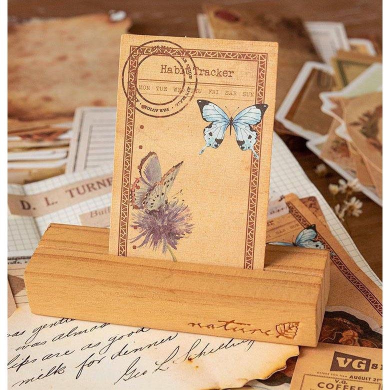 素材紙 100枚50柄 大容量 海外 コラージュ素材 セット デコレーション