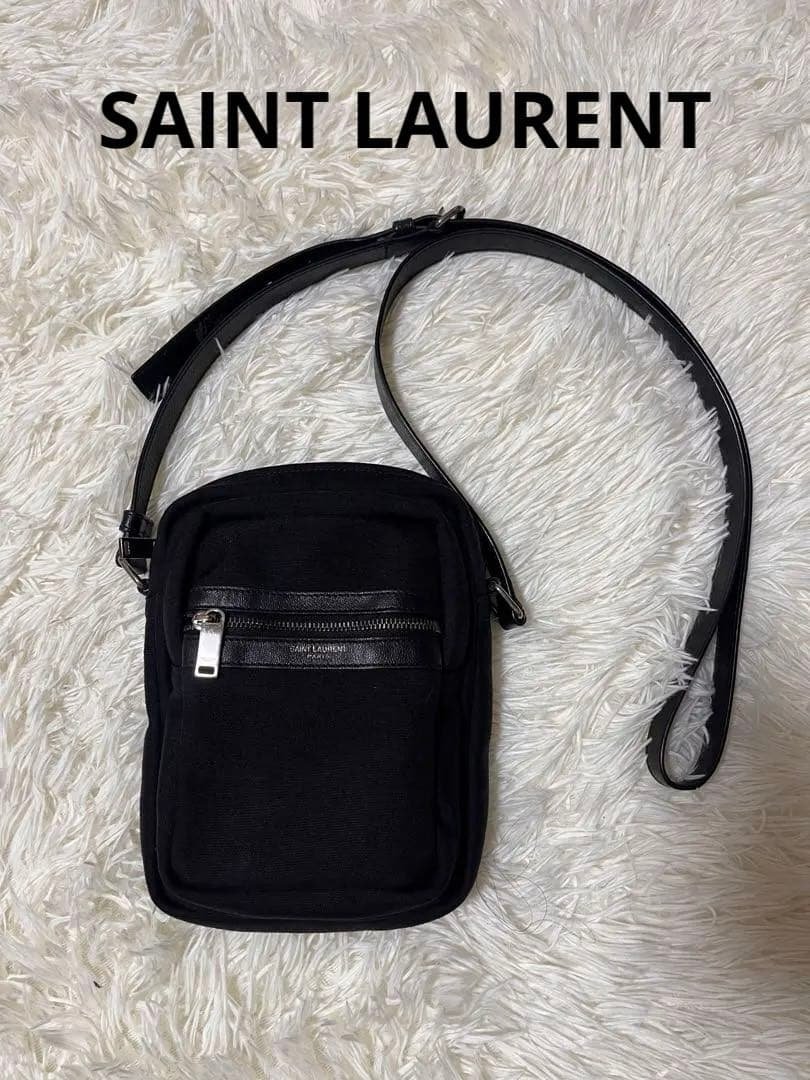 ショルダーバッグ　サンローラン サンローラン サンセット レザー チェーンショルダーバッグ ブラック