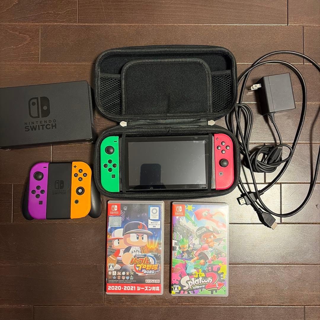 Nintendo Switch 本体 カラフルJoy-Con付き　ソフトセット Nintendo Switch Joy-Con (L)/(R) Neon Purple/Orange | GameStop