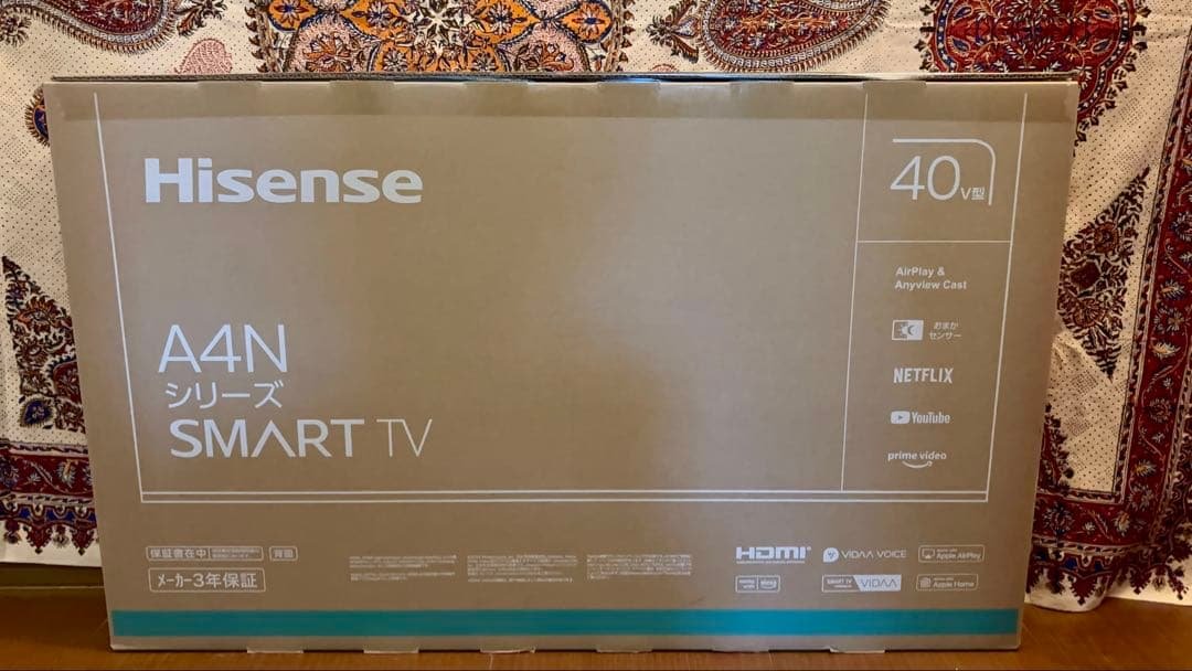 Hisense 40A4N スマートテレビ 40V型2025年製　新品未使用 ハイセンス 液晶テレビ 40V型 40A4N の通販 | ホームセンター
